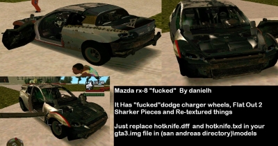 Mazda RX8 destroyed
